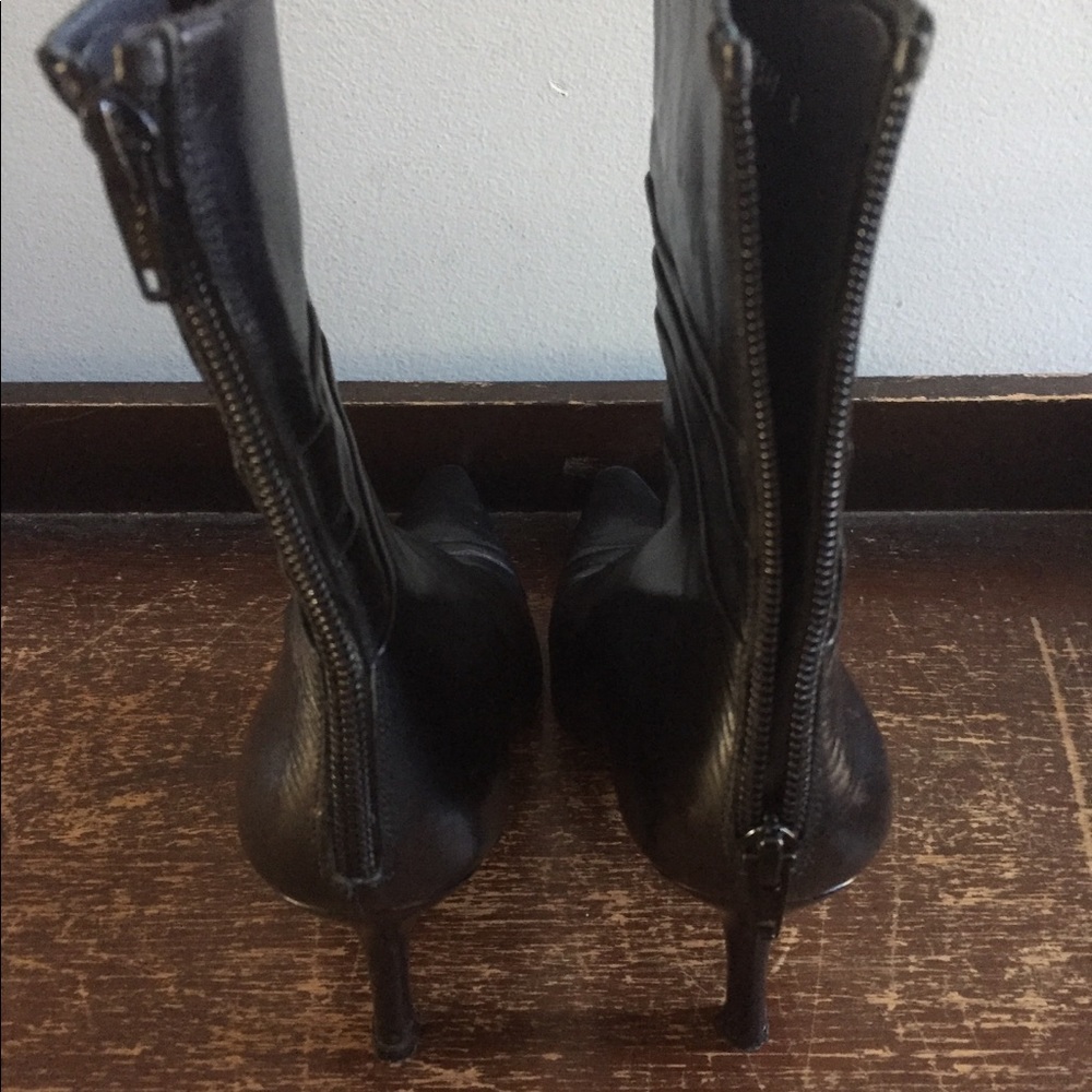 Stuart Weitzman Black Leather Booties